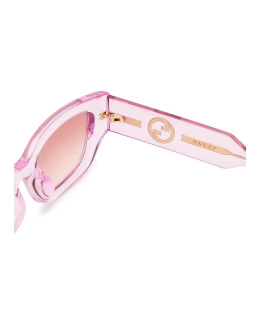 Gucci Pink Rectangle-frame Sunglasses for men