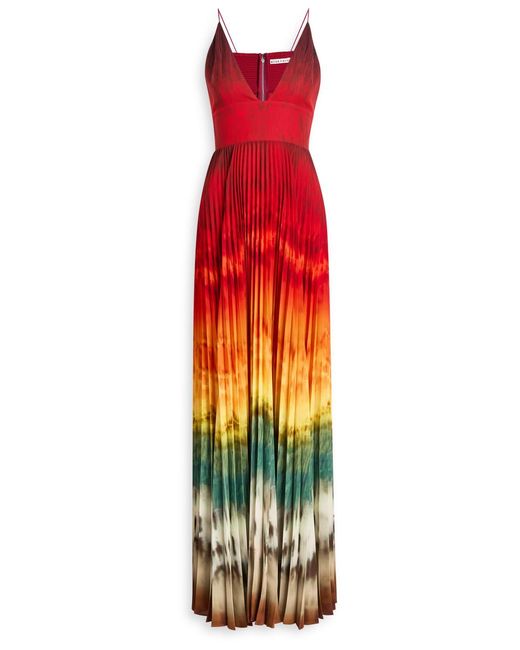 alice and olivia haven pleated printed chiffon maxi dress Haven Cotton & Silk Fit & Flare Maxi Dress (Women)