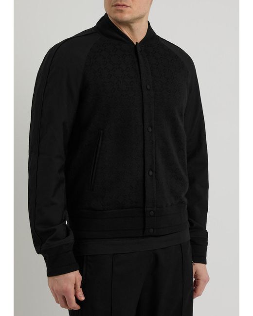 Givenchy Black Panelled Wool-Blend Varsity Jacket for men