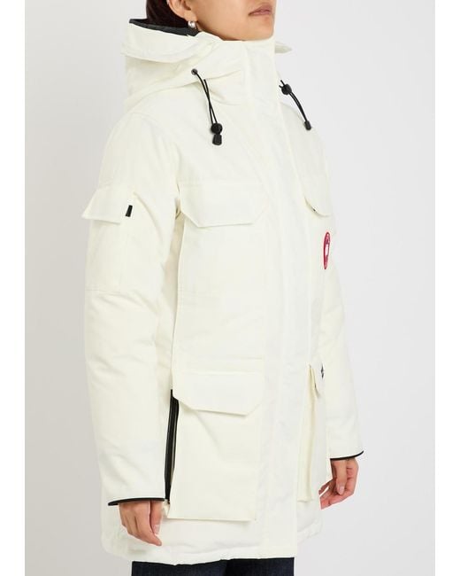 Canada Goose White Expedition Hooded Arctic-Tech Parka