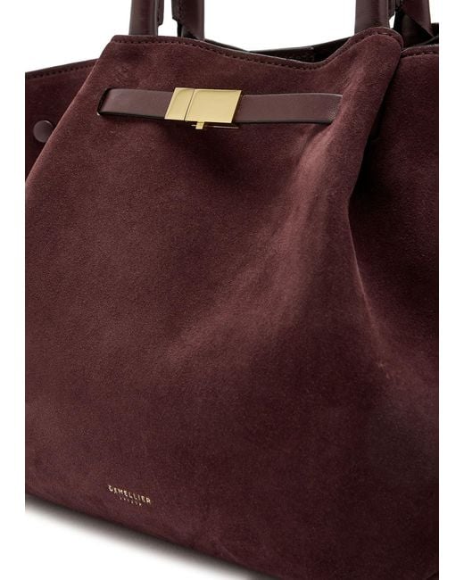 DeMellier London Brown New York Midi Suede Tote