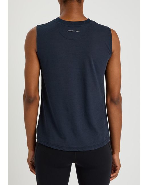 Literary Sport Blue Naomi Cotton Tank Top