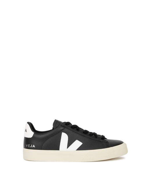 Veja Black Campo Leather Sneakers