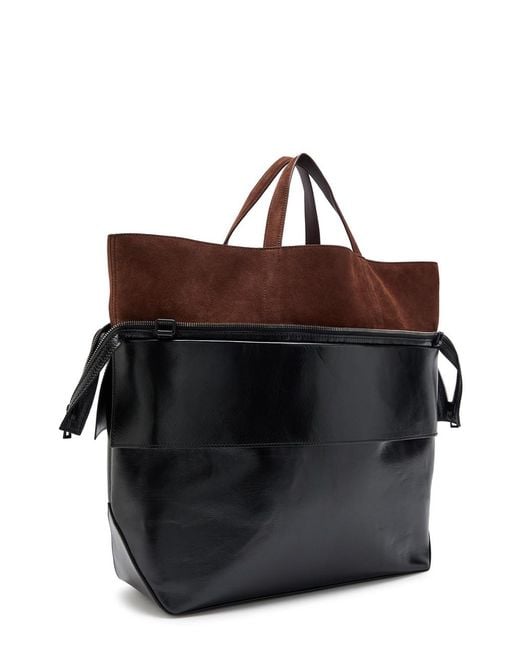 Loewe Black Switch Large Suede And Leather Tote for men