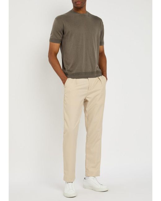 Moncler Gray Knitted T-Shirt for men