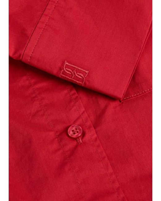 By Malene Birger Red Derris Cotton Shirt