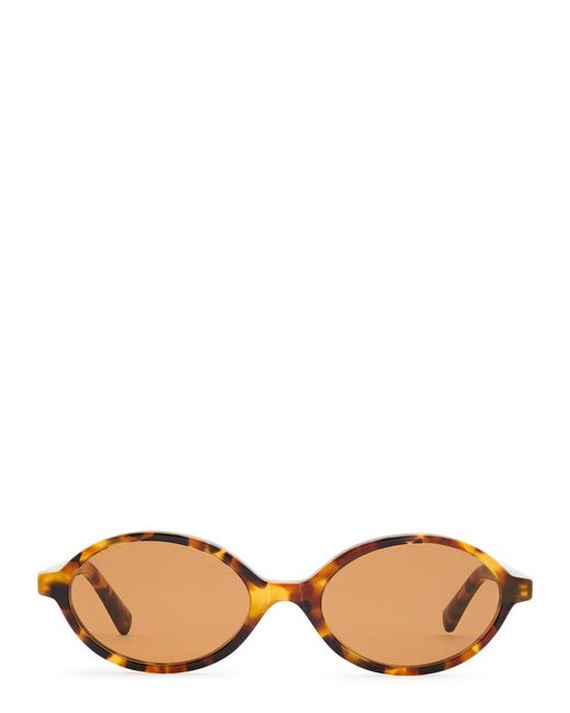 Miu Miu Brown Oval-Frame Sunglasses