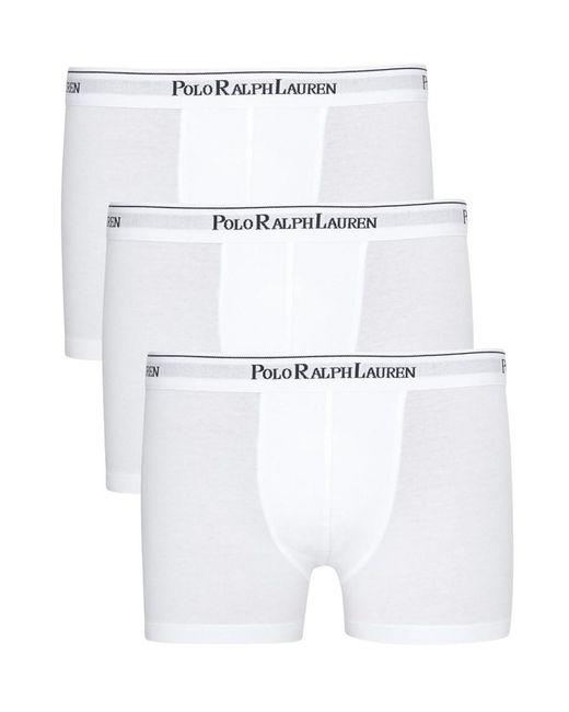 Polo Ralph Lauren White Stretch Cotton Boxer Briefs for men