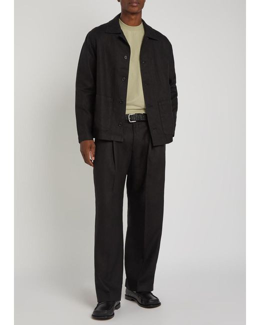 NN07 Black Morgan Linen Jacket for men