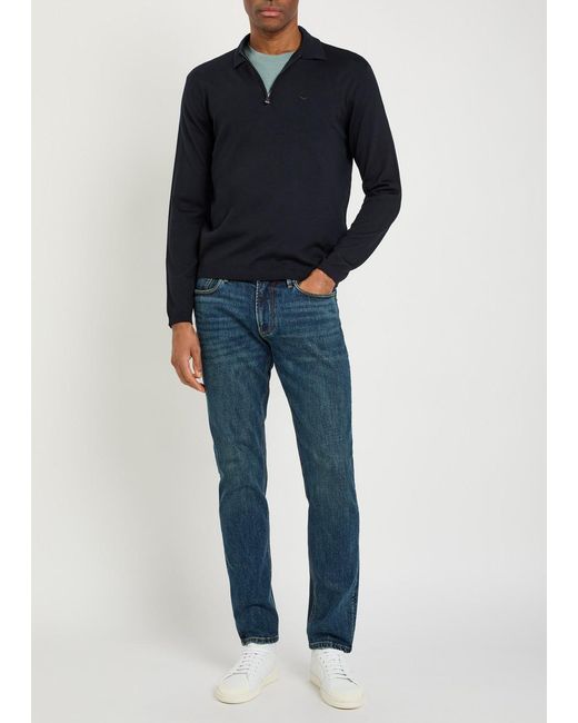 Emporio Armani Blue J06 Slim-Leg Jeans for men