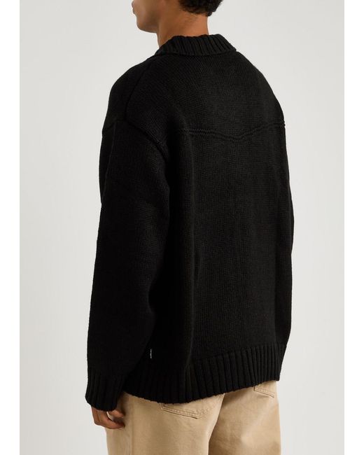 Carhartt Black Santa Fe Knitted Cardigan for men