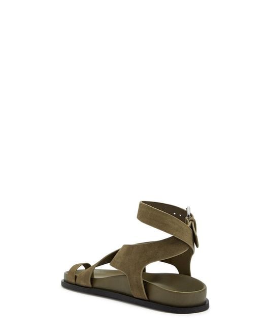 A.Emery Green Jalen Cross-Over Suede Sandals