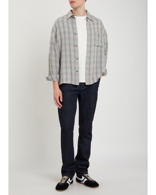 FRAME Blue Modern Straight-Leg Jeans for men