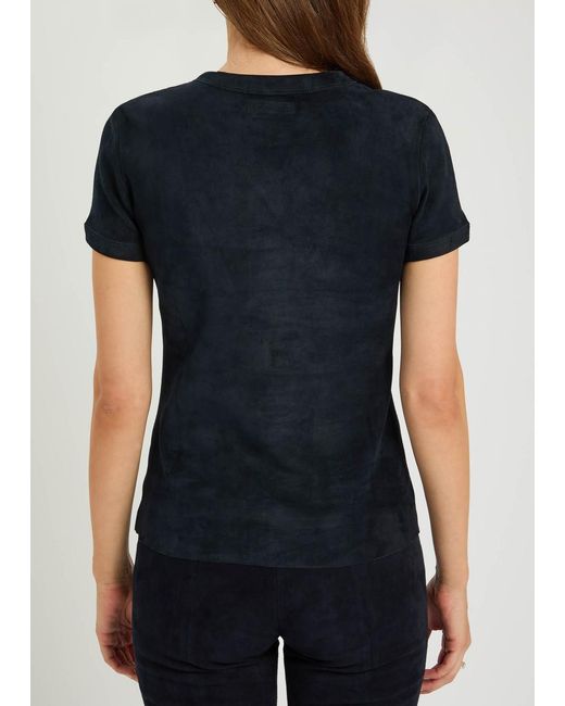 Stouls Black 05 Stretch-Suede T-Shirt