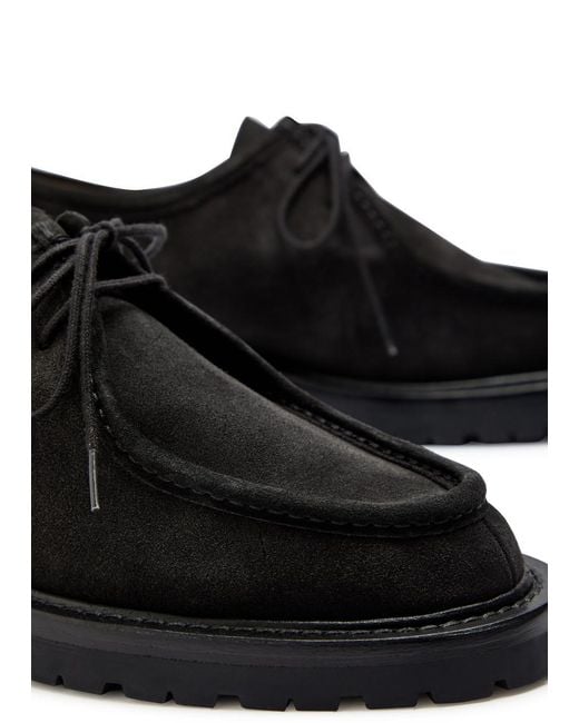 LEGRES Black Suede Derby Shoes