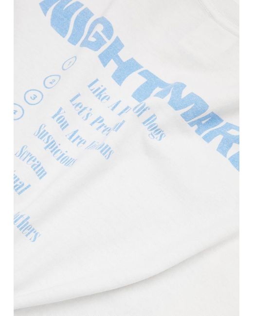 SAINT Mxxxxxx Blue Nightmare Printed Cotton T-shirt for men