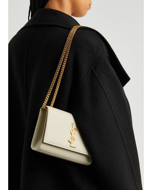 Saint Laurent Natural Kate Leather Shoulder Bag