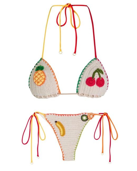Leslie Amon Red Bondi Born Margot Square-Neck Designer Swimsuit