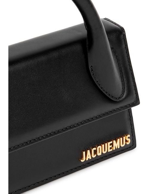 Jacquemus Black Le Chiquito Long Leather Top Handle Bag