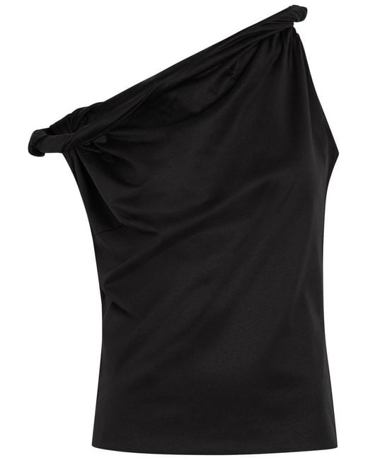 Rohe Black Twisted Cotton-Blend Top
