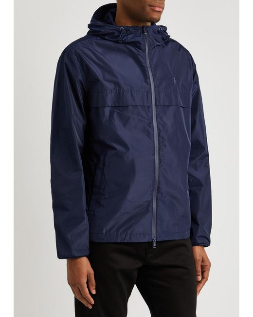 Polo Ralph Lauren Blue Hooded Shell Jacket for men