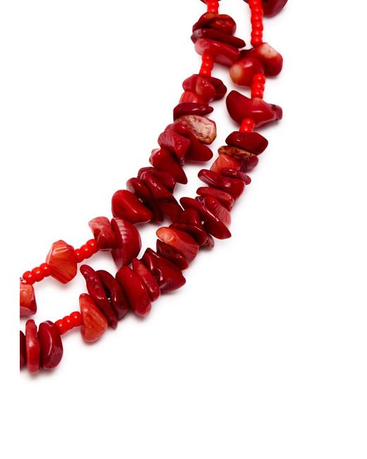 Anni Lu Red Reef Beaded 18Kt-Plated Belt