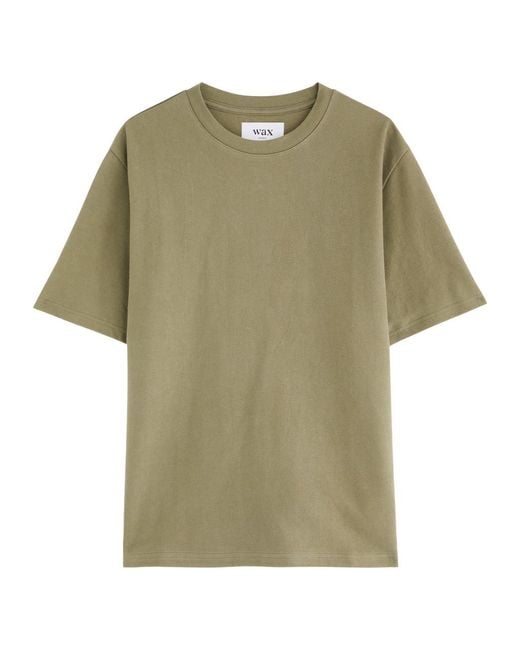 Wax London Green Dean Cotton T-Shirt for men