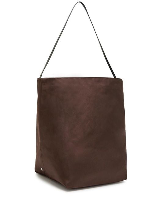 Valesque Bucket Satin Bucket Bag in Brown | Lyst