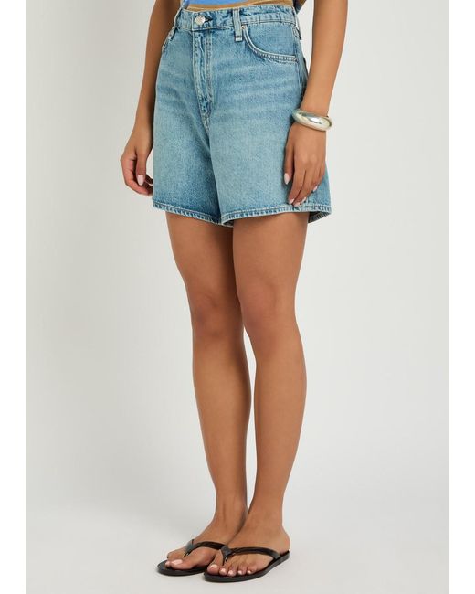 Rag & Bone Blue Kaia Denim Shorts