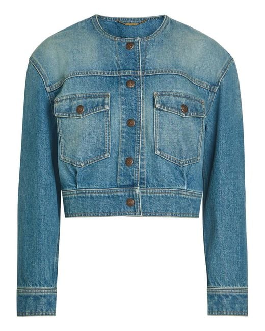 Chloé Blue Cropped Denim Jacket