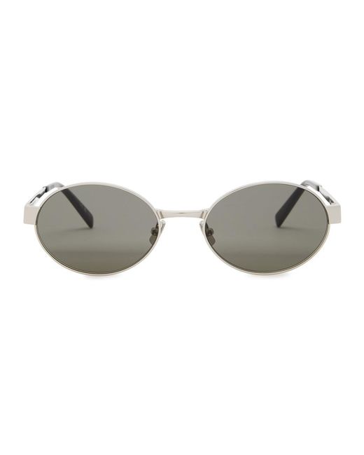 Saint Laurent Metallic Round-frame Sunglasses
