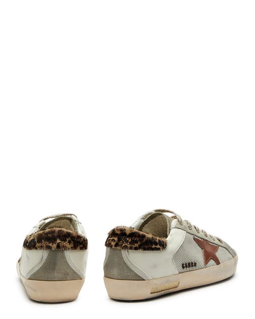 Golden Goose Deluxe Brand White Super-star Panelled Suede Sneakers