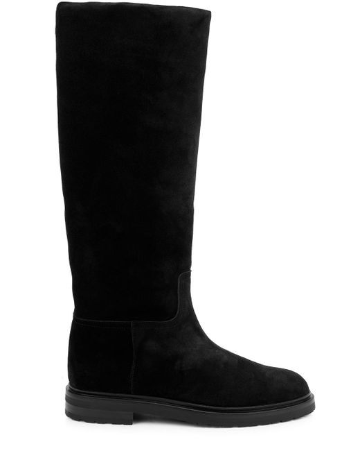LEGRES Shearlinglined Suede Kneehigh Boots in Black Lyst