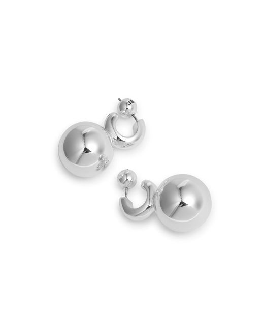 Jenny Bird White Lyra -dipped Hoop Earrings