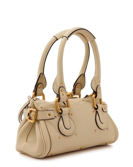 Chloé Metallic Paddington Small Grained Leather Shoulder Bag