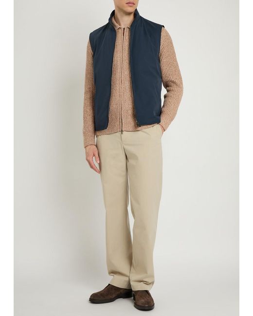 Tod's Blue High-Neck Stretch-Shell Gilet for men