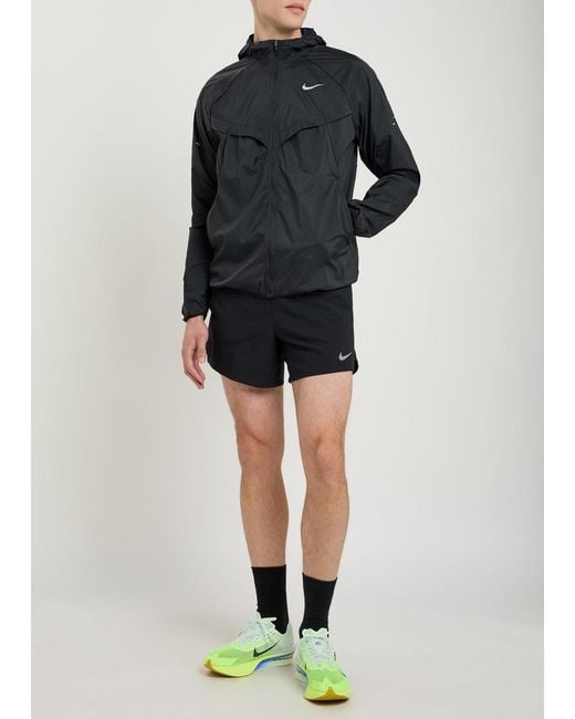 Nike Black Repel Uv Hooded Running Jacket for men