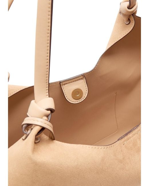 DKNY Natural Paula Large Suede And Leather Tote Bag