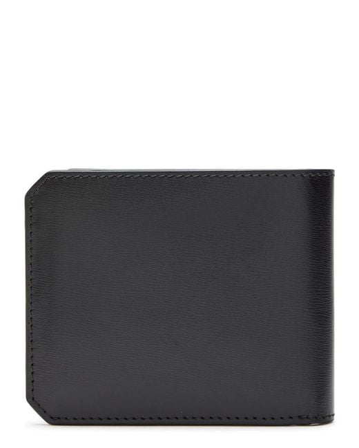 AU DEPART Black Printed Leather Wallet for men