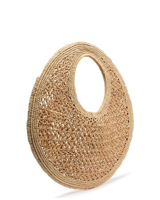 Jacquemus Natural Le Round Spiaggia Raffia Tote