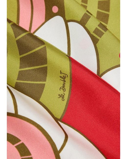 LaDoubleJ White Swing Printed Silk Mini Dress