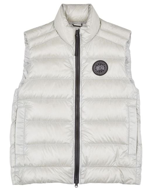 Canada Goose Gray Crofton Quilted Shell Gilet for men