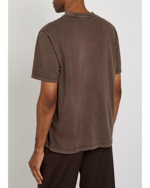 Our Legacy Brown Box Cotton T-Shirt for men