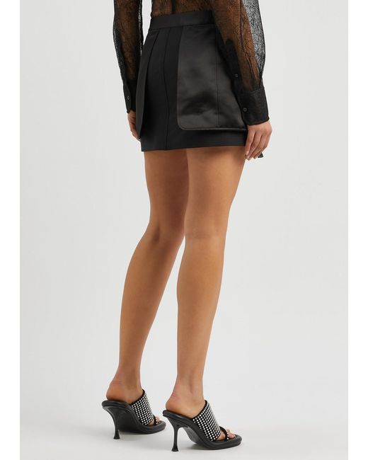 Helmut Lang Black Inside Out Panelled Mini Skirt