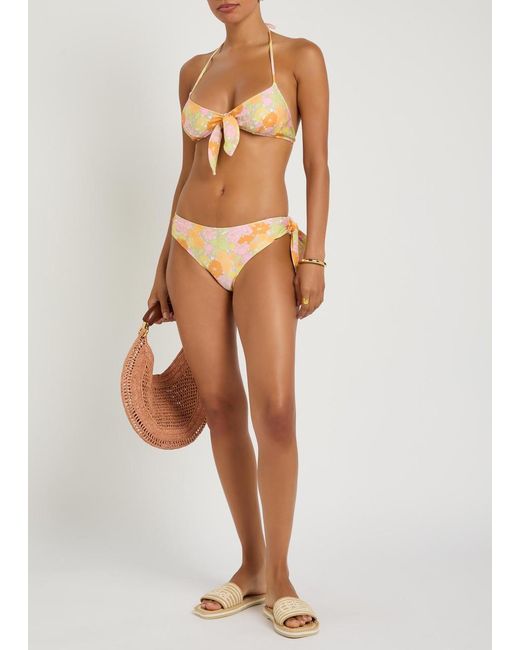 Chloé White Floral-Print Bikini Briefs