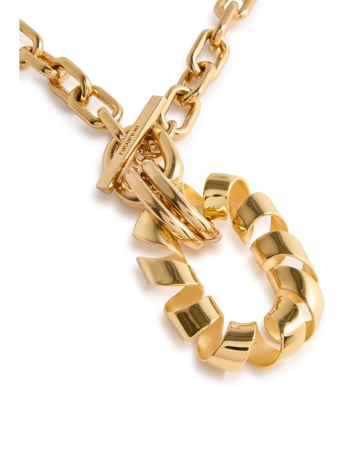 Rabanne Metallic Xl Link Twist Chain Necklace