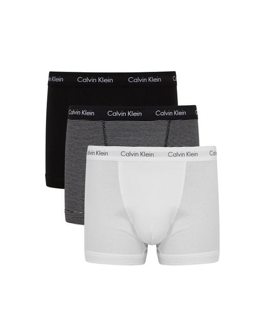 Calvin Klein Black Stretch-Cotton Trunks for men