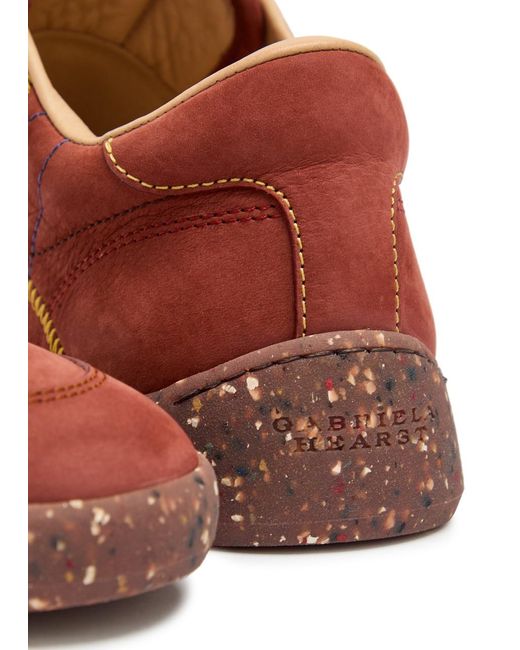 Gabriela Hearst Red Ohio Speckled Nubuck Sneakers