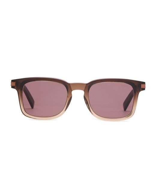 Zegna Brown D-frame Sunglasses for men