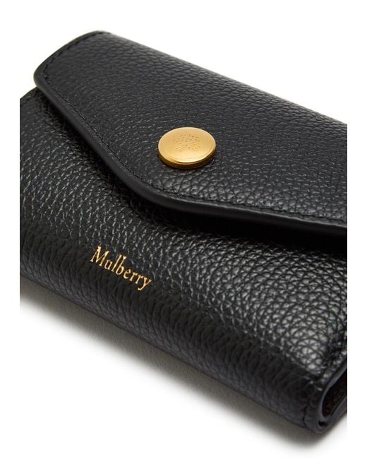 Mulberry Black Logo Grained Leather Wallet